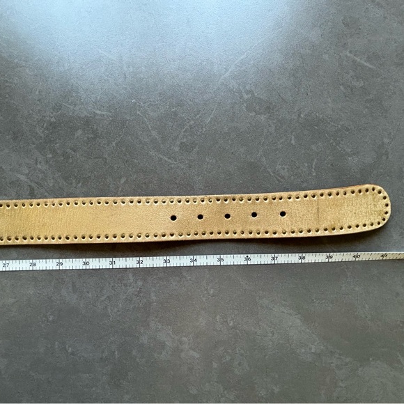 Calvin Klein Women’s Genuine Leather Gold Distressed Belt Adjustable up to 37” - Picture 12 of 12
